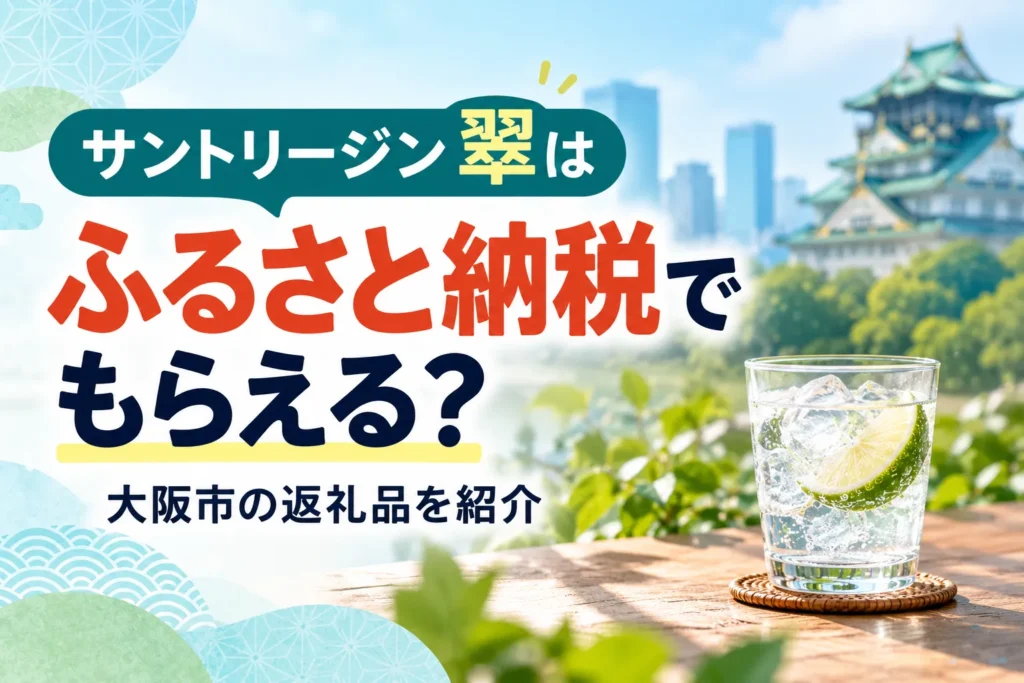 翠はふるさと納税でもらえる？大阪市のサントリージン翠を紹介